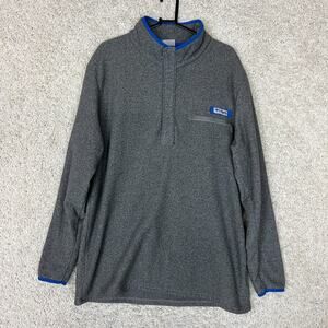 Columbia PFG Fleece Sweater Mens XL Gray Performance Fishing Gear 1/4 Snap